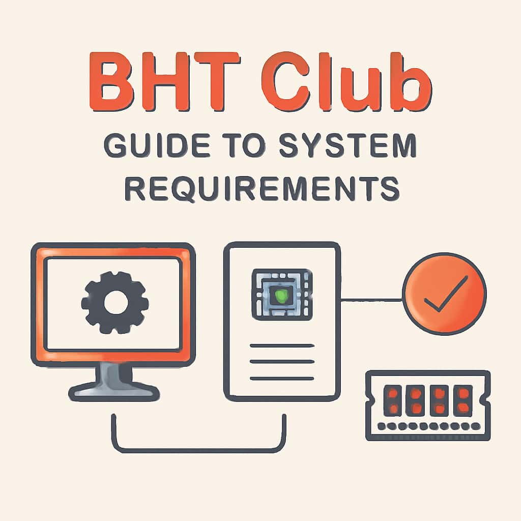 Diagram illustrating BHT Club system requirements.