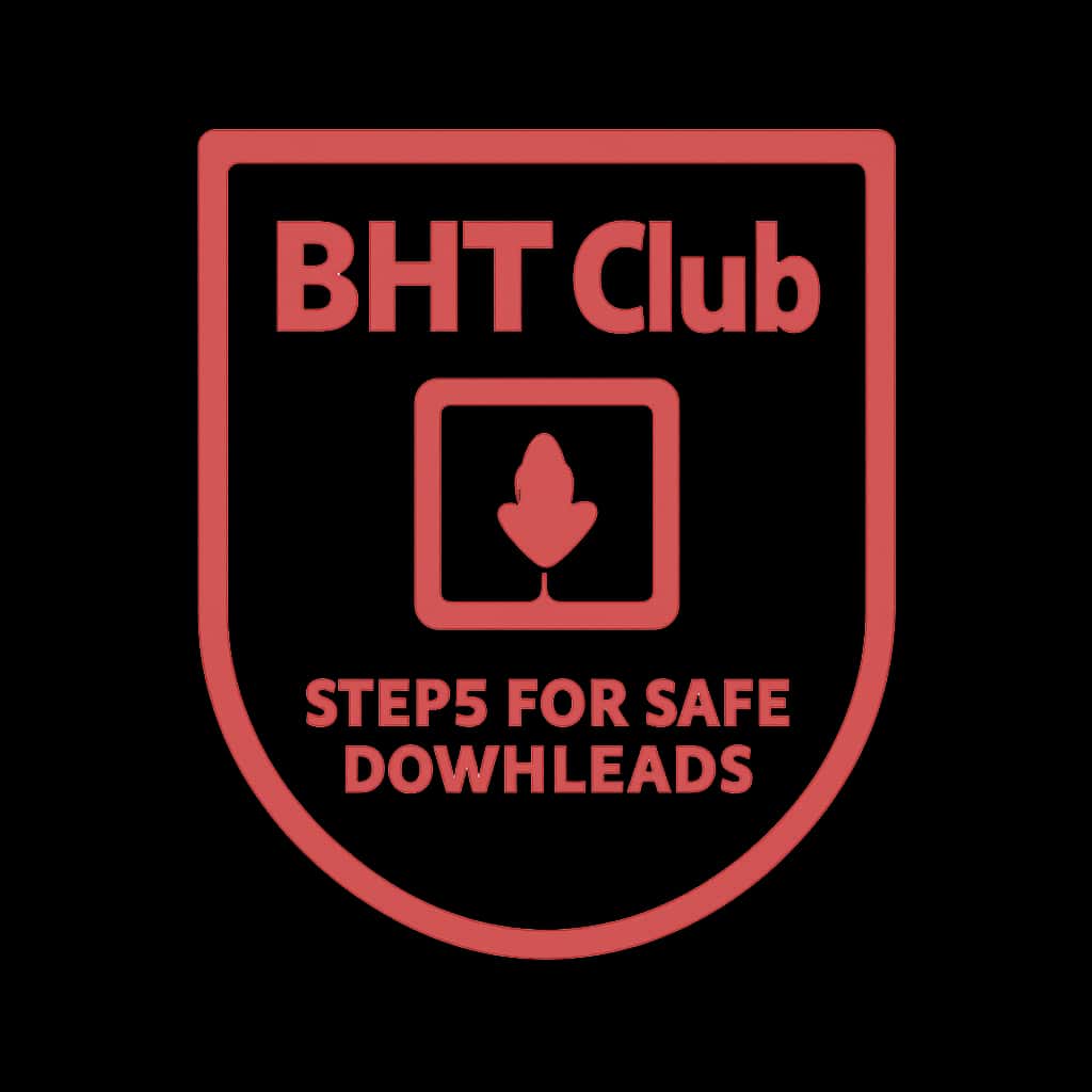 Icon representing safe download steps for BHT Club.