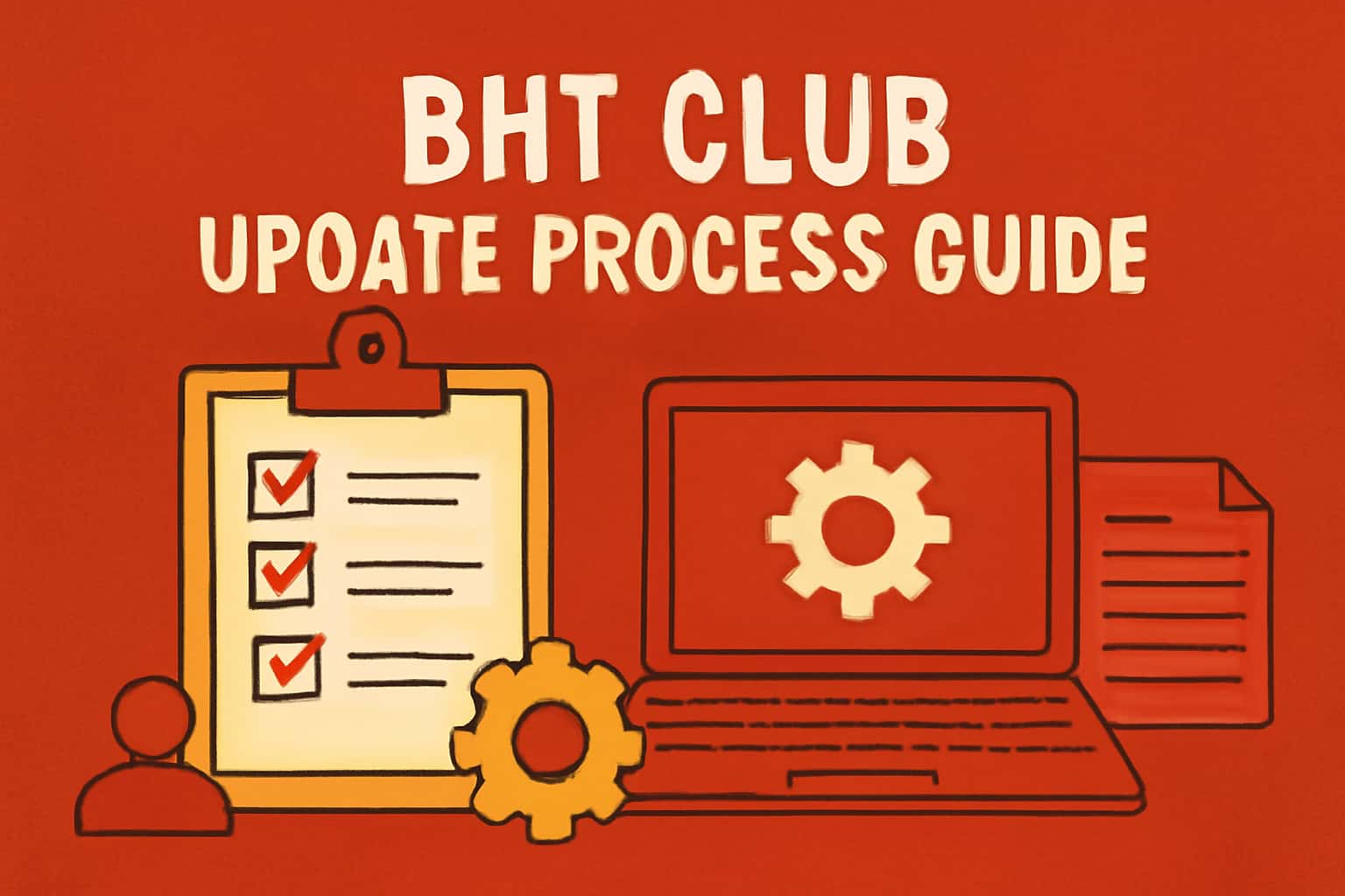 Informational scene illustrating the BHT Club update process.