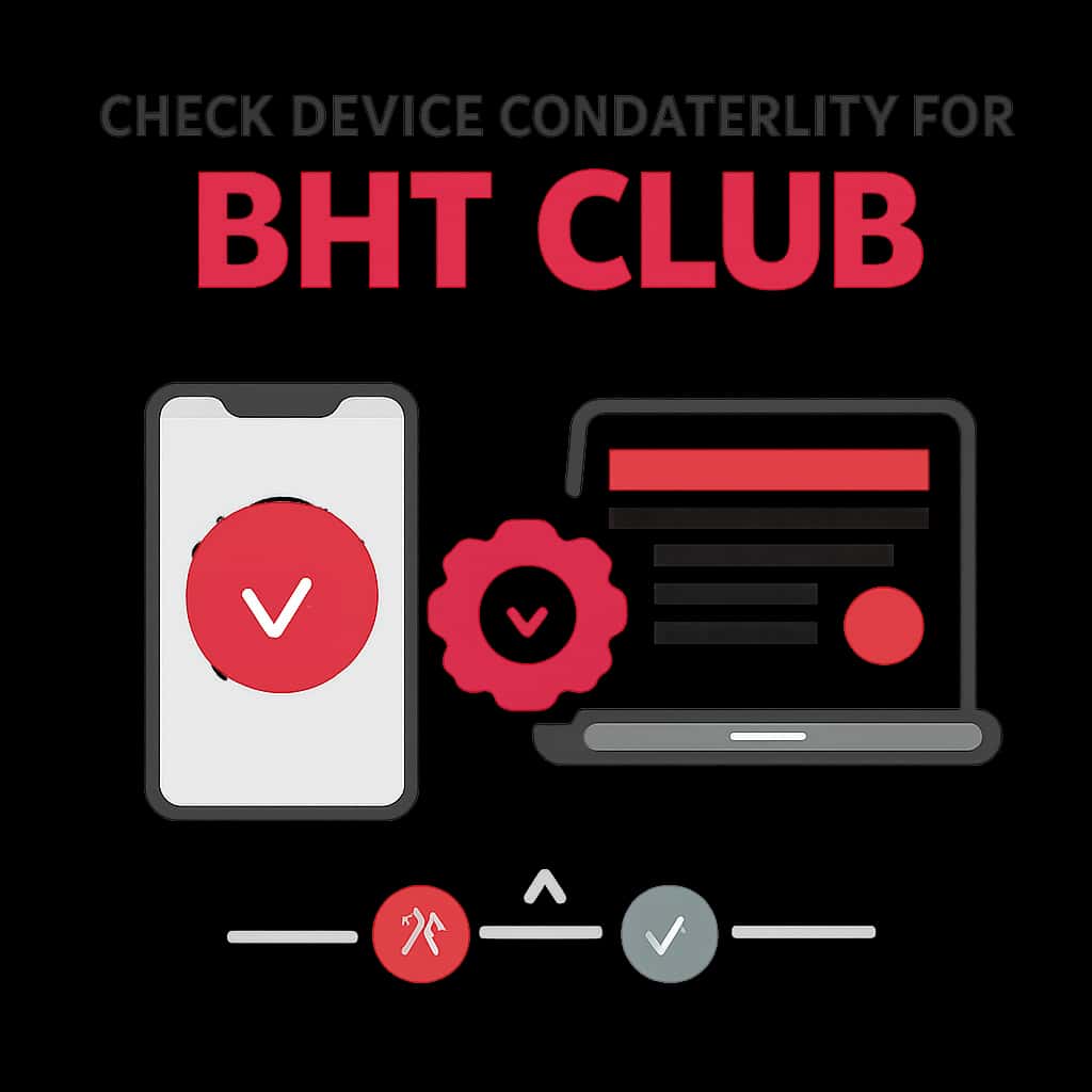 Diagram explaining compatibility requirements for BHT Club app.