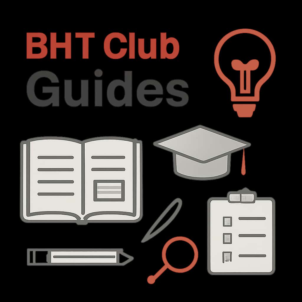 Illustration detailing BHT Club Guides information.