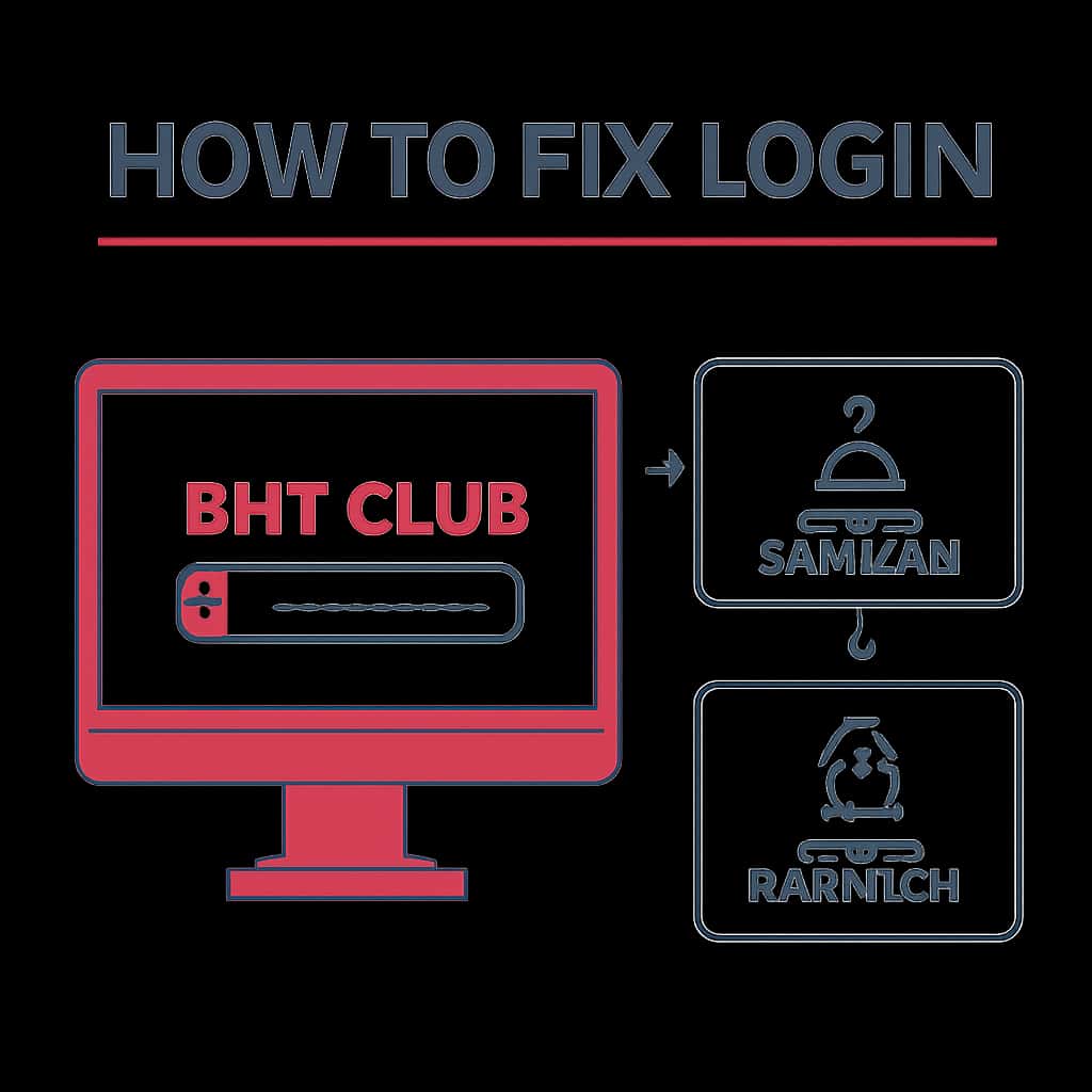 Illustration depicting the login process for BHT Club.