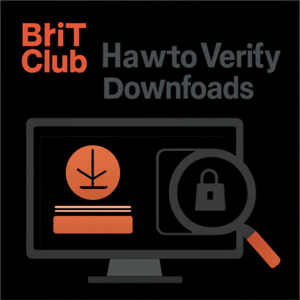 An educational illustration regarding BHT Club download verification.