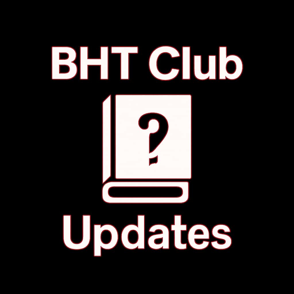 A badge design for BHT Club Updates