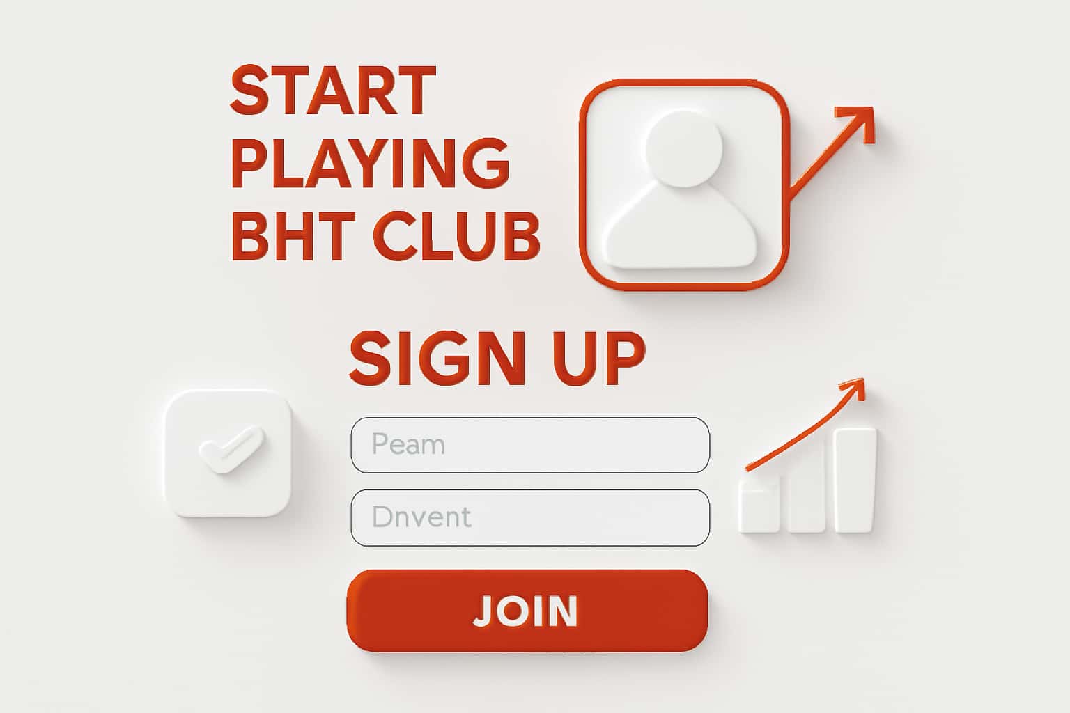 Start Playing BHT Club - Sign Up Interface