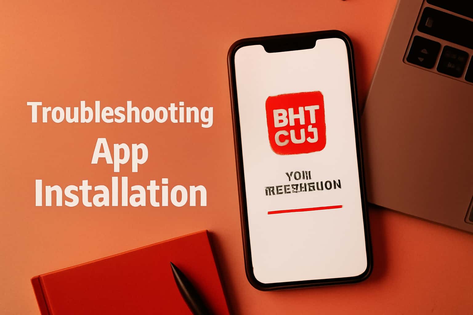 An informative graphic depicting the installation process for the BHT Club App with relevant technology elements.
