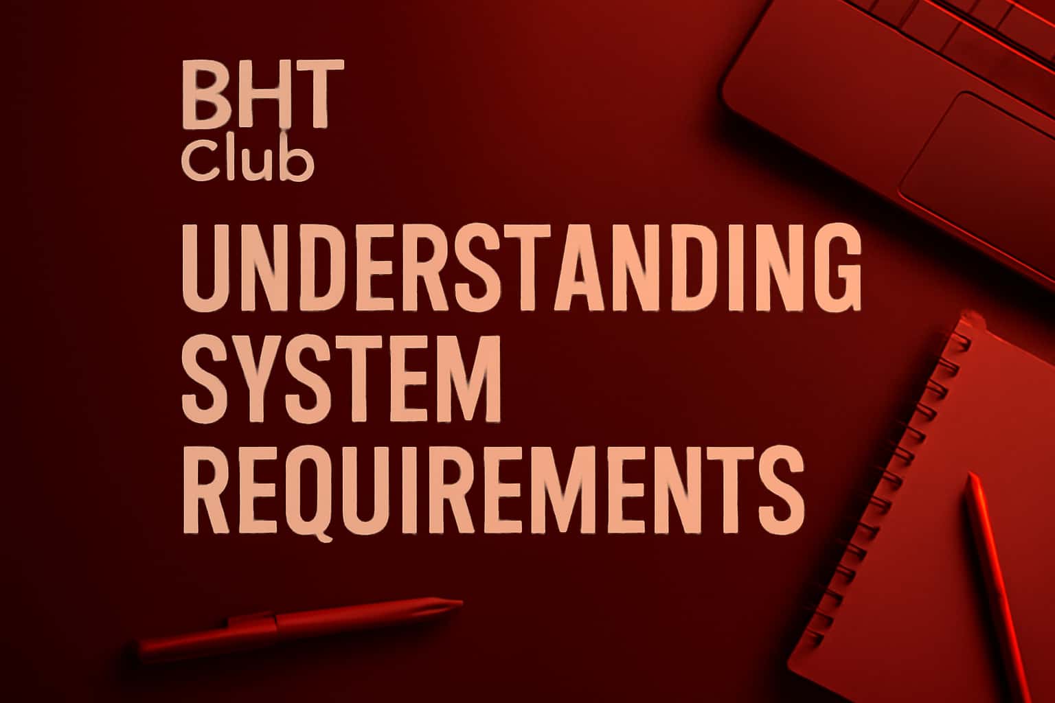 An informative graphic about BHT Club system requirements.