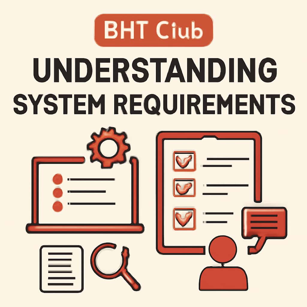 Illustration detailing BHT Club system requirements.