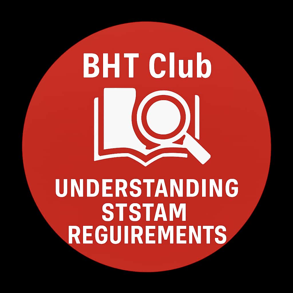 An icon for BHT Club system requirements guide.